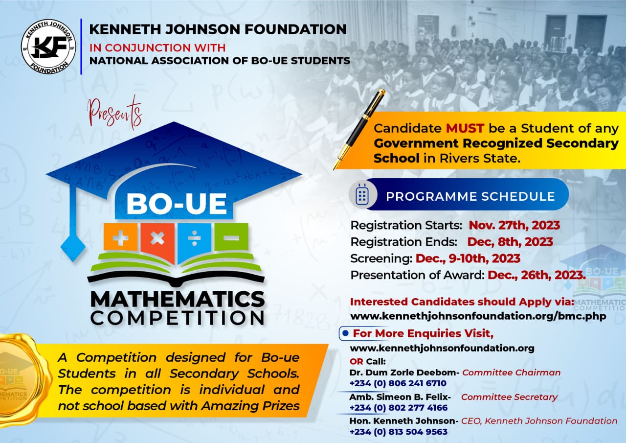 BO-UE MATHEMATICS COMPETITION, 2023