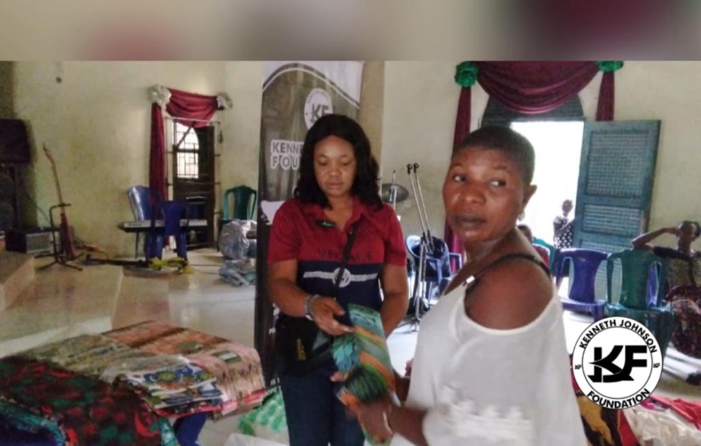 Kenneth Johnson Foundation reaches out to 160 widows and 200 teenagers in Khana community