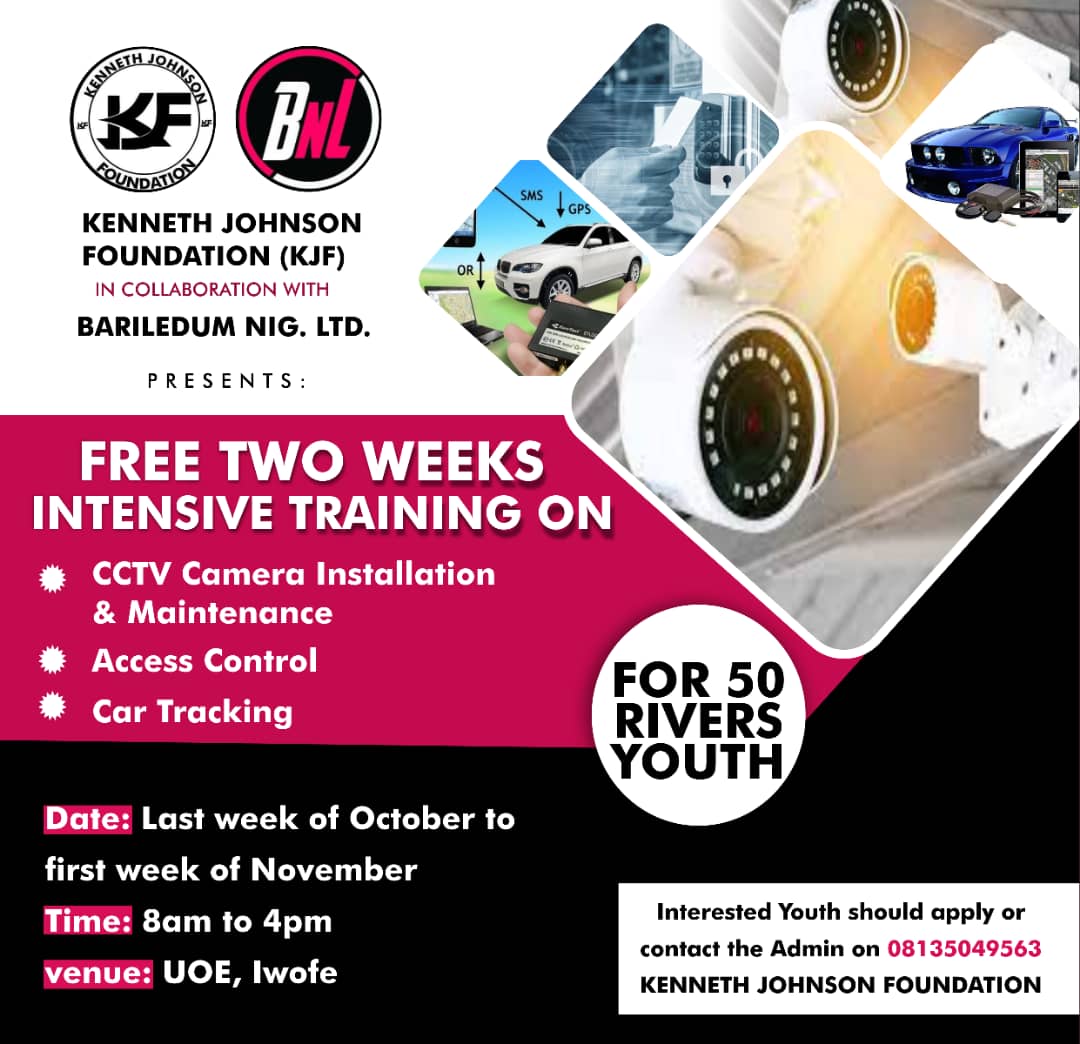 Two Weeks Of Free Intensive Training For 50 Rivers Youths - KJF
