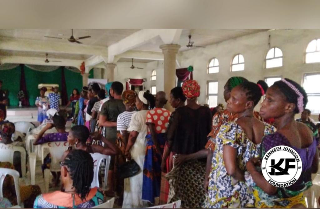 Kenneth Johnson Foundation reaches out to 160 widows and 200 teenagers in Khana community